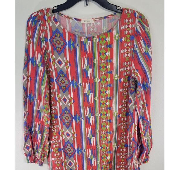 Anthropologie Everly Dress Womens Small Aztec Southwestern Bohemian Western - Picture 2 of 7